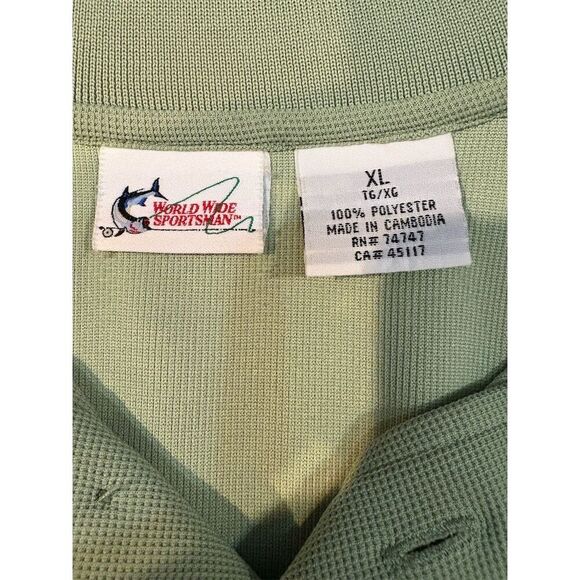 World Wide Sportsman Men's XL Green Polo Shirt Short Sleeve Golf Casual - Picture 7 of 7